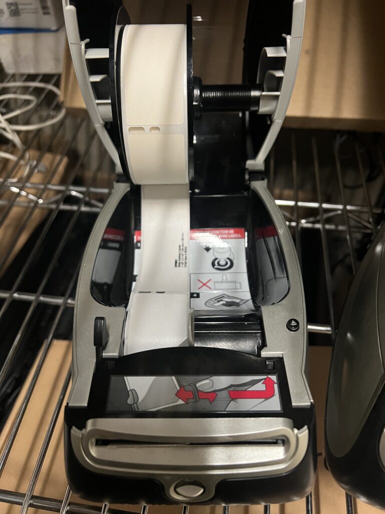 Dymo Printer - Open with labels loaded correctly